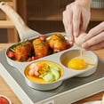 thumbnail image 2 of PRINxy Nonstick Eggs Frying Pan-3-Cup Grill Pan Divided Frying Pan For Breakfast,For Gas Stove & Induction Beige, 2 of 9
