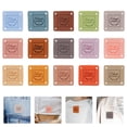 thumbnail image 4 of Miangastore 45pcs Handmade Labels PU Leather Labels Crochet Labels Clothing Labels with Holes, 4 of 8