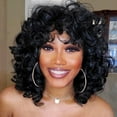 thumbnail image 6 of Natural African Short Curly Wig for Women - High Temperature Silk Headgear for Effortless Style, 6 of 7
