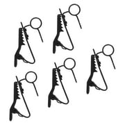 Clip on Mic Microphone Lavalier Lapel Clips Accessories Small Circle Universal Iron 5 Pcs
