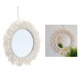 thumbnail image 3 of Espejo de Ped de Ratán Espejo de Ped de Ratán Espejo de Ped Colgan Espejo de Ped Boho Decoración Tocador de Mimbre Espejos de C diámetro 35cm Colco espejo para maquillarse, 3 of 8