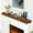 Chocolate#1, variant on Indoor Fireplaces Fireplace Mantel,72" Wood Floating Fireplace Shelves,Wall Mounted Wooden Display Shelving,Handcrafted Wood Brack,Natural Mantels Over Fireplace,72" x 8" x 6"-Clear Varnished Natural