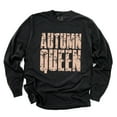 thumbnail image 3 of Autumn Queen Block Distressed - Women's Garment Dyed Long Sleeve Graphic T-Shirt, 3 of 9