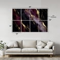 thumbnail image 2 of Marble 8 Pack Art Acoustic Panels Sound Absorbing Abstract Dark Marble Texture Burgundy Black Purple Gold Accents Decorative Soundproof Wall Panels Self Adhesive for Nursery Game Room Bedroom 48"x32", 2 of 7
