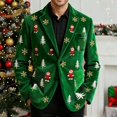 thumbnail image 2 of yuCgh Men's Corduroy Suit Jacket with Printed Details and Warm Pockets, Cardigan for Casual Use, Perfect for Daily Adventures,Fluorescent Green 3XL, 2 of 4