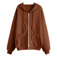 thumbnail image 4 of Hoodies Sweatshirt for Women Long Sleeve Hoodie Zipper Hoodie Unisex Hoodie Coffee Hoodie Women Winter Essentials Clothes for Women, 4 of 5