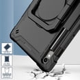 thumbnail image 4 of Kids Durable Handle Case for Samsung Galaxy Tab S9/S9 FE, Silicone PC Heavy Duty Protection 360 Rotating Ring Stand/Adjustable Shoulder Strap for Samsung Galaxy Tab S9/S9 FE, Black, 4 of 8