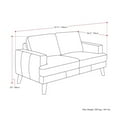 thumbnail image 2 of CorLiving Paris Modern Fabric Upholstered Plush Loveseat, 2 of 3