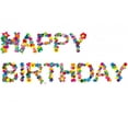 thumbnail image 2 of Happy Birthday Wall Decal by Wallmonkeys Peel and Stick Graphic (48 in W x 34 in H) WM146060, 2 of 4