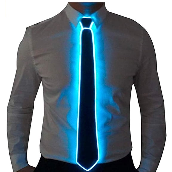 LINLIN Bow Tie and Suspenders Set for Men, LED Tie LED Suspenders Glow Light Up Necktie Neon Led Ties LED Light Up Neck Tie for Party