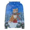 thumbnail image 5 of Pull de Noël à Capuche pour Femmes en Solde Mode Imprimé Pull Manches Longues Blouse Sweat-Shirt, 5 of 5