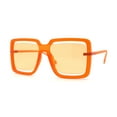 thumbnail image 2 of Womens Unique Off-set Exposed Lens Butterfly Sunglasses Orange, 2 of 4