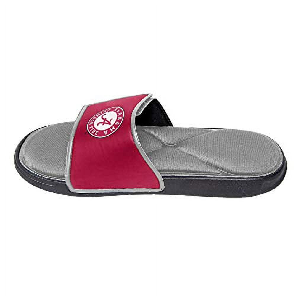 NCAA Alabama Crimson Tide Mens Deluxe Foam Sport Shower Slide Flip Flop SandalsDeluxe Foam Sport Shower Slide Flip Flop Sandals, Team Color, Medium/ Mens Size 9-10
