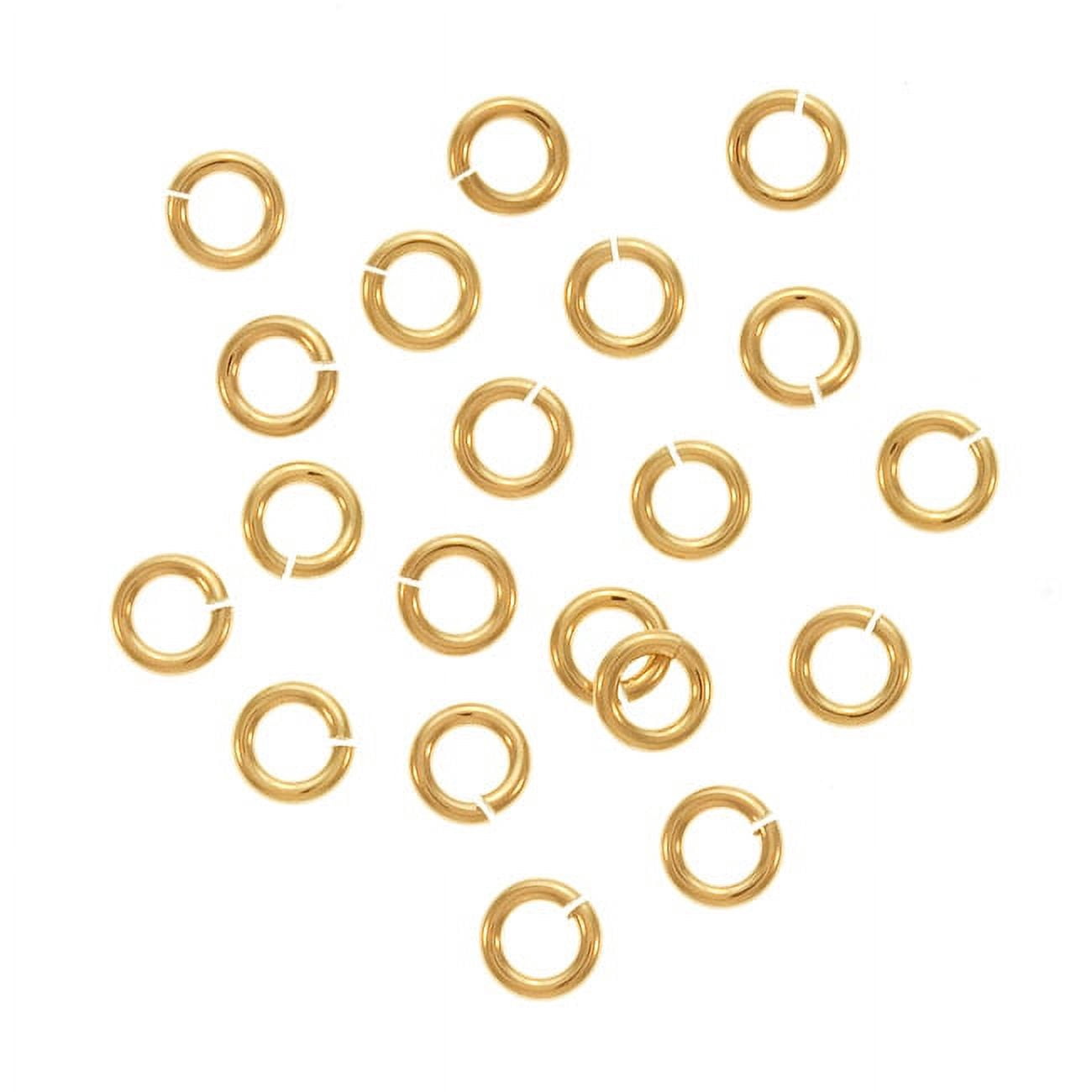 JUMPLOCK Jump Rings, Round 4mm 20 Gauge, 50 Piece Bulk Pack, Gold Filled