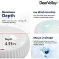thumbnail image 5 of DV-1V0223 DeerValley 16" x 5'' Bathroom Sink,White Ceramic Circular Vessel Sink,Vitreous China Vessel Bathroom Sink with Fluted Sides and Overflow, 5 of 9