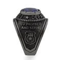 thumbnail image 3 of Mia Arte US Vintage Police Officer Shield Ring, Black or Polished Stainless Steel, 3 of 5