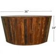 thumbnail image 4 of Favors Handicraft 36" Round Wooden Tapered Sided Coffee Table in Rustic Natural, 4 of 4