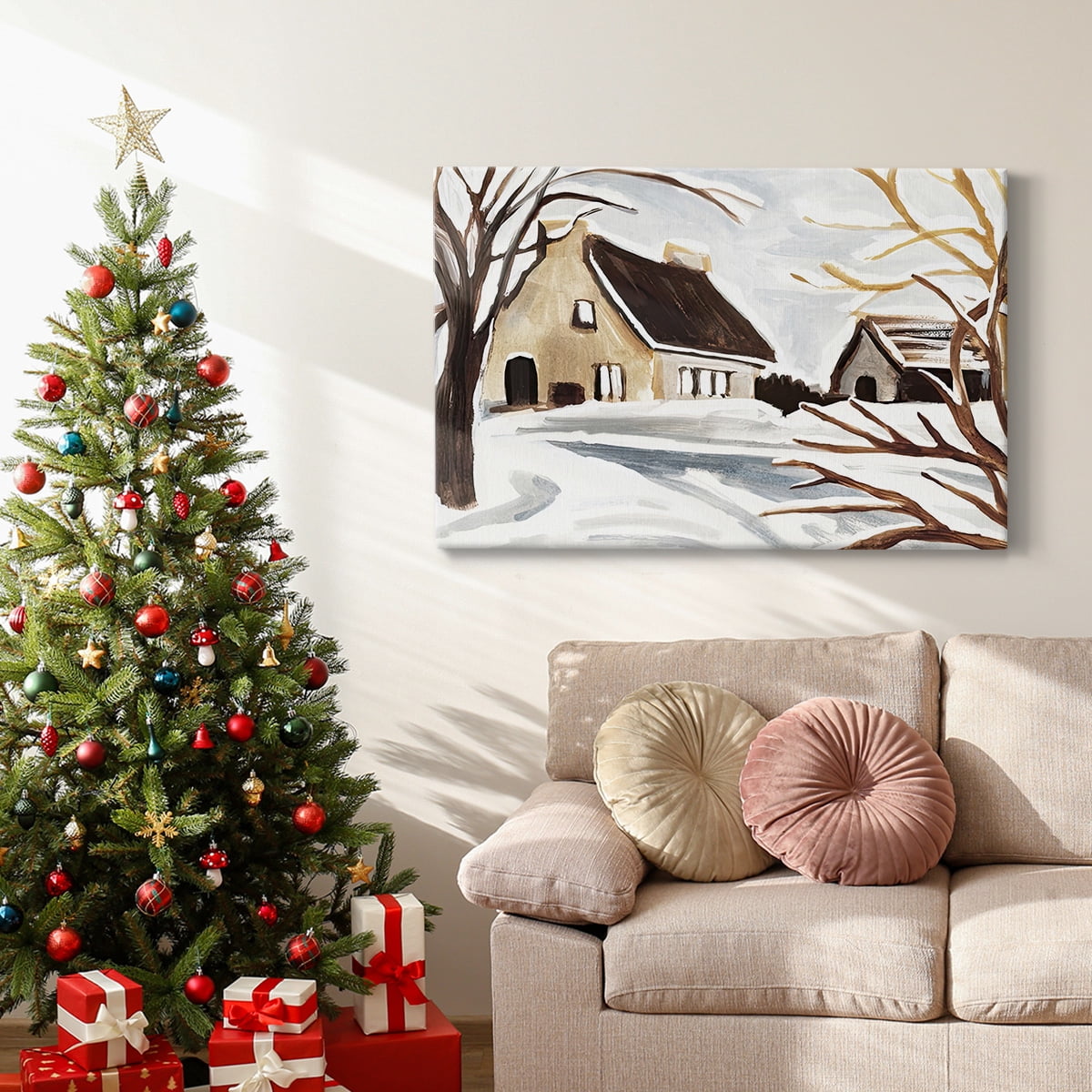 Winter Cottage II- Gallery Wrapped Canvas