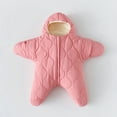 thumbnail image 5 of Girls Down Snowsuit Hooded Toddler Jacket Winter Warm Padded Coat for Baby Girls Cold Days, 5 of 8