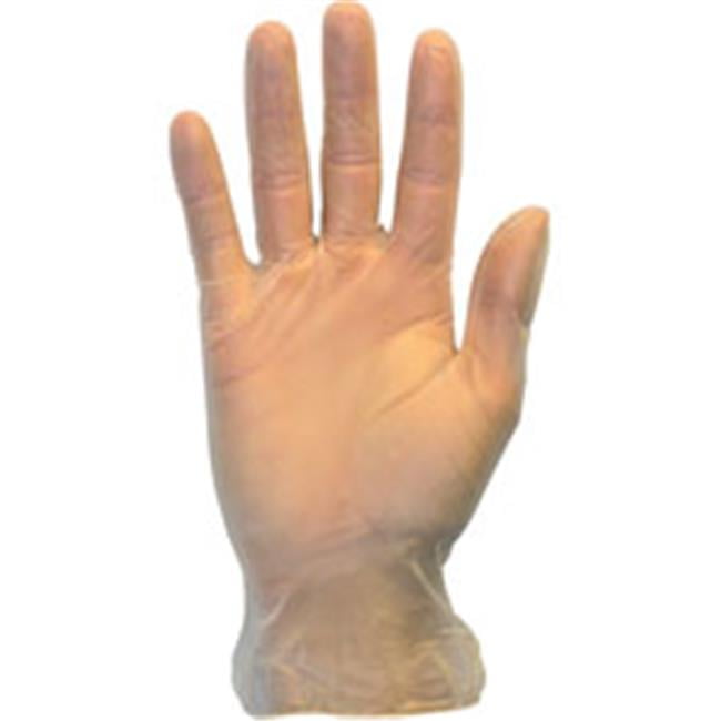 100 x Medium Clear Vinyl Gloves Disposablé SafeTouch Clear Vinyl Powder Free 