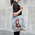 thumbnail image 4 of Hello Winter Australian Shepherd Smiling in Red Scarf Hat Welcome Christmas All Over Print 3D Canvas Tote Bag Aussie Dog Lover Gifts Reusable Handbag - 00017, 4 of 5