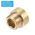 thumbnail image 4 of Brazo de extensión para cabezal de ducha Uxcell, 2 piezas, adaptador de rosca de cobre G macho a hembra, longitud del tubo de 20 mm, 4 of 5
