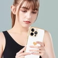 thumbnail image 5 of for iPhone 12 Pro Max Case for Women Girl, Plating Edge Cute Love Heart Soft TPU Bumper with 4 Corners Shockproof Protection Phone Case Cover for iPhone 12 Pro Max 6.7 Inch(White), 5 of 12
