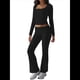 thumbnail image 1 of Conjuntos de Salón para Mujer, Conjuntos Casuales Y2K de 2 Piezas, Tops Cortos de Corta, Pantalones Acampanados con Pliegues y Chándales. Negro L, 1 of 10