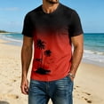 thumbnail image 2 of CONZONE Mens Hawaii Tshirts Short Sleeve Beach T-Shirts for Men Crew Neck Tropical Graphic Casual Summer Tee Tops, 2 of 4