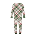 thumbnail image 5 of Yuaguia Family Matching Christmas Pajamas, Red Green White Plaid Long Sleeve Top and Plaid Lounge Pants Sleepwear Set, Festive Holiday Loungewear, Men M, 5 of 6