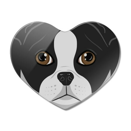 

Boston Terrier Look Into My Eyes Face Pet Dog Heart Acrylic Fridge Refrigerator Magnet