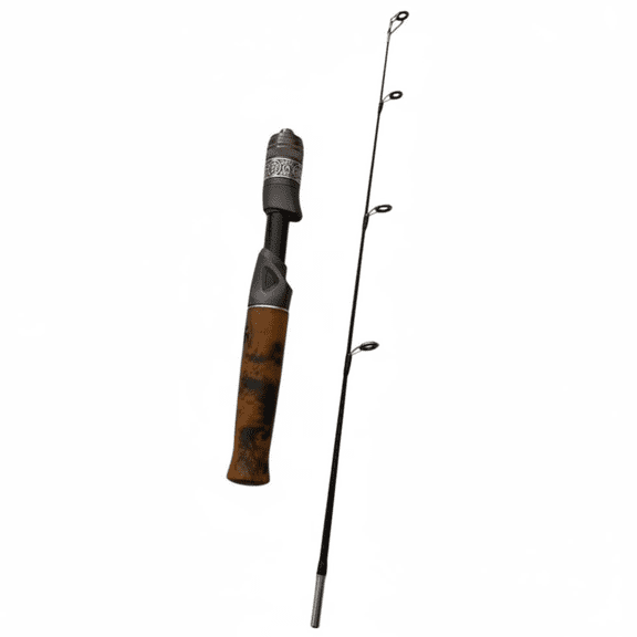 Abbraccia Ice Fishing Rod, Portable, super Short, sturdy Fiberglass, 6mm