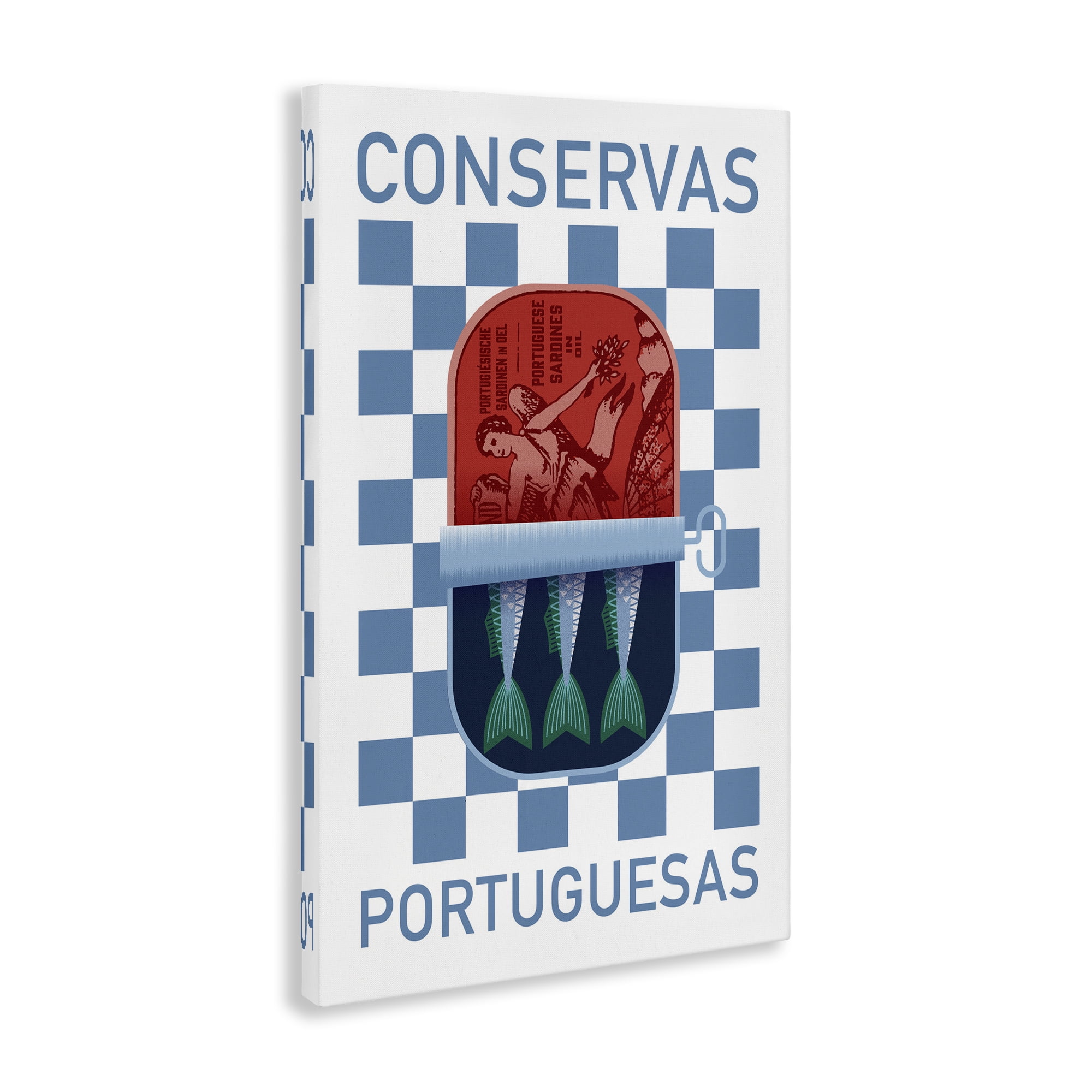 Stupell Industries Portuguese Canned Fish Food & Beverage Painting Gallery Wrapped Canvas Art Print Wall Art, 24 x 36