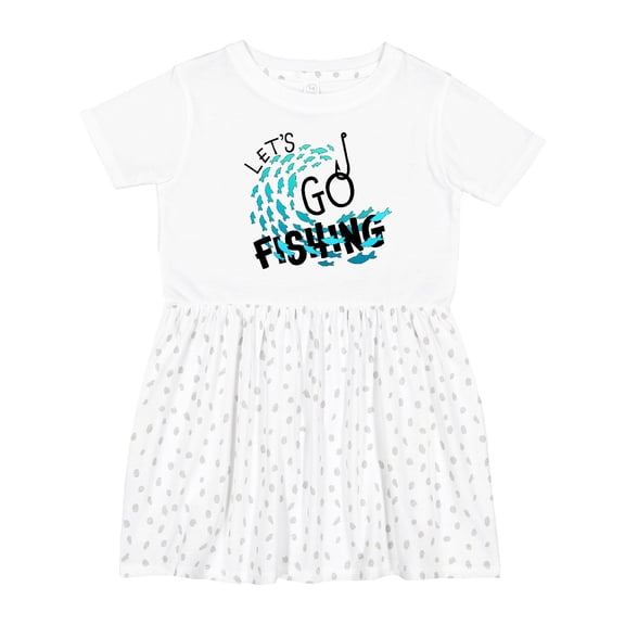 Inktastic Let's Go Fishing Girls Toddler Dress