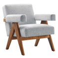 thumbnail image 4 of Modway Lyra Upholstered Modern Heathered Fabric Armchair in Gray, Set of 2, 4 of 10