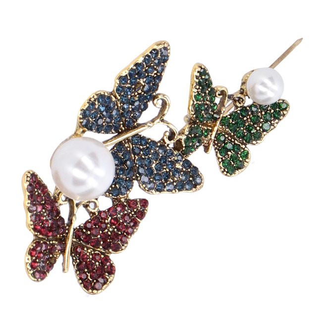 Broche Pin Insignias Abrigo Boutonniere Ropa Exquisita Diamante Mariposa Temperamento Diamante Solapa ANGGREK Otros