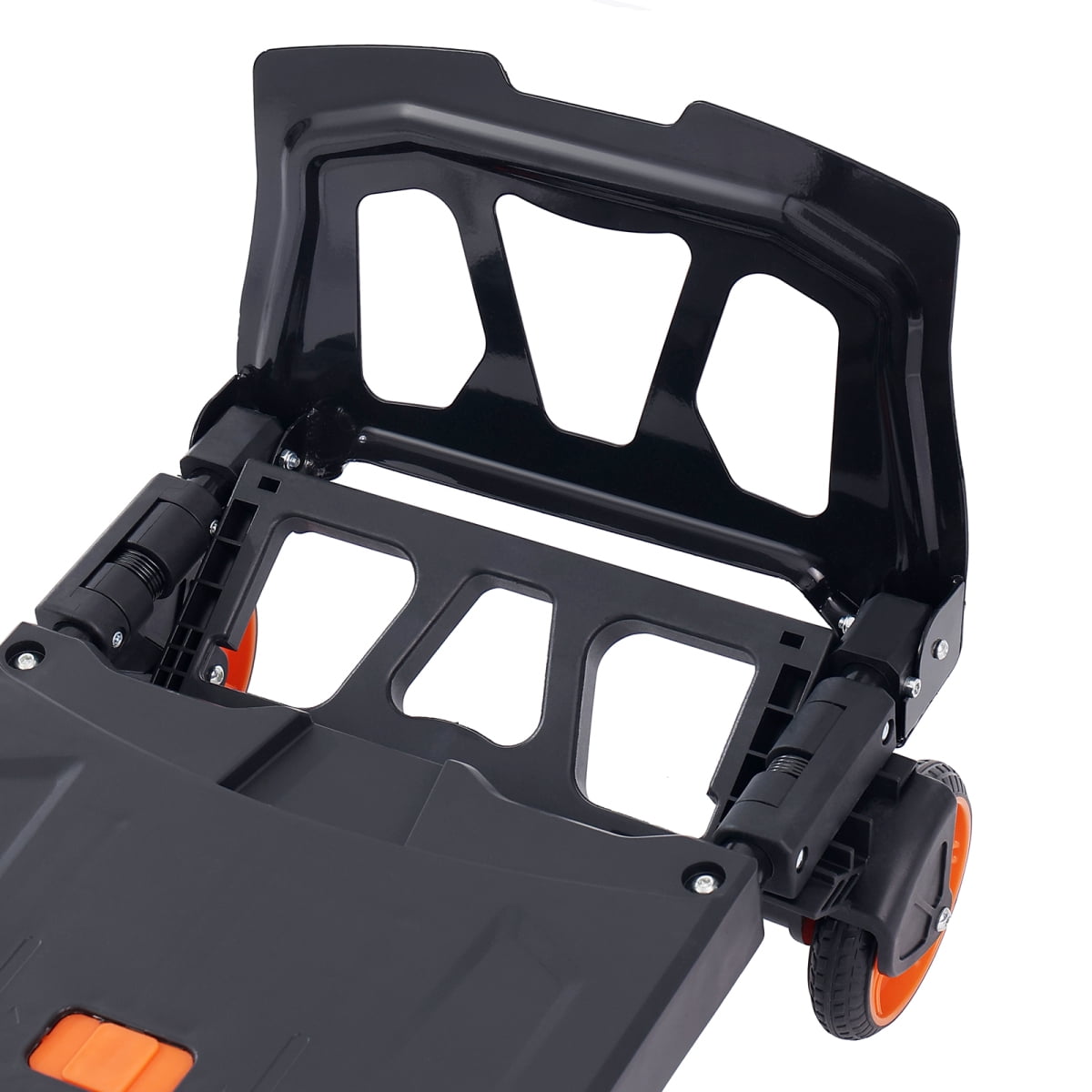 ZHICHUN 2 in 1 Convertible Aluminum Hand Truck 300 lbs Heavy Duty Folding Dolly with 360 °   Brake Rubber Wheels for Home Warehouse Moving