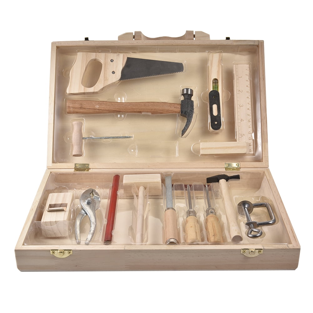 wooden kids tool kit