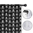 thumbnail image 4 of Blackout Kids Curtains,Black White Skull Cross Pattern Childrens Insulated Curtains Set Of 2,Bedroom Essentials,Toddler Room Decor 42x54in(106x137cm), 4 of 5
