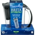 thumbnail image 3 of Brita Large Stream Filter as You Pour Plastic 10-Cup Gray Water Filter Pitcher, 3 of 19