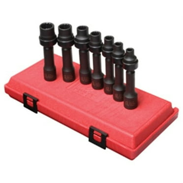 sunex 2696 1/2-inch drive sae 12-point driveline socket set, 7 piece