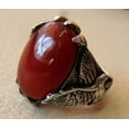 thumbnail image 3 of Red Onyx Mans Ring, Natural Red Onyx Eagle Ring, December, Silver Jewelry, 925 Silver Ring, Birthday Gift, Heavy Mens Ring, Arabic Design, Ottoman Style Ring, Christmas, Turkey Mens Signet Ring, 3 of 5