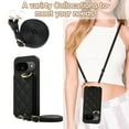 thumbnail image 5 of ELEHOLD Case for Google Pixel 9 / 9 Pro,Detachable Lanyard Crossbody Leather Wallet Case with Ring Holder & Mirror,Black, 5 of 9