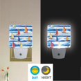 thumbnail image 2 of Yayeee LED Plug in Night Light for The Home with Auto Dusk to Dawn Light Sensors, 2 Pack, Orange Sailboats, 2 of 6