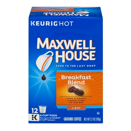 Maxwell House Ground Coffee K-Cup Packs Breakfast Blend - 12 CT