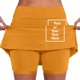 thumbnail image 4 of Falda pantalón de cintura media con bolsillos para mujer - Conjunto informal y deportivo de falda y pantalón corto, 4 of 7