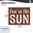 thumbnail image 4 of Stupell Industries Coastal Fun In Sun Brown Sentiment Canvas Art, 40 x 30, by Lettered and Lined, 4 of 8