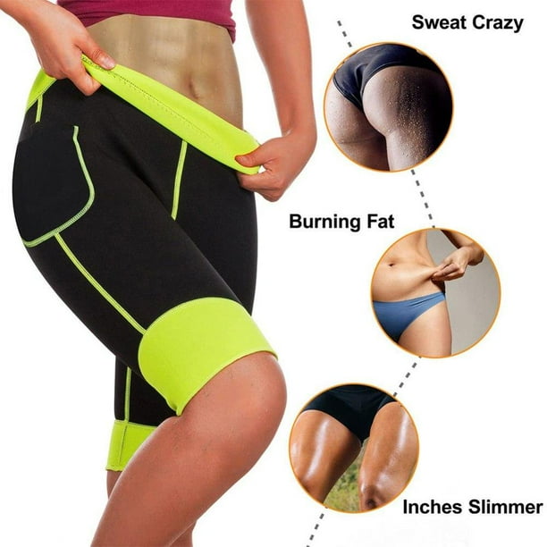 Calecon de Sudation en Neoprene Chaud pour Femmes avec Poche Perte de Poids Pantalon Minceur Exercice Body Shaper Yoga Leggings