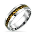 thumbnail image 1 of November Birth Month Yellow Crystal Eternity Band Ring In Silver Toned Stainless Steel, 1 of 5