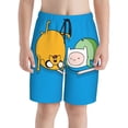 thumbnail image 3 of Adventure Time Jake Dog Finn Boy's Board Shorts Teen Swim Trunks Drawstring Quick Dry Beach Shorts Summer Swimsuits with Mesh Lining and Pockets, 3 of 8